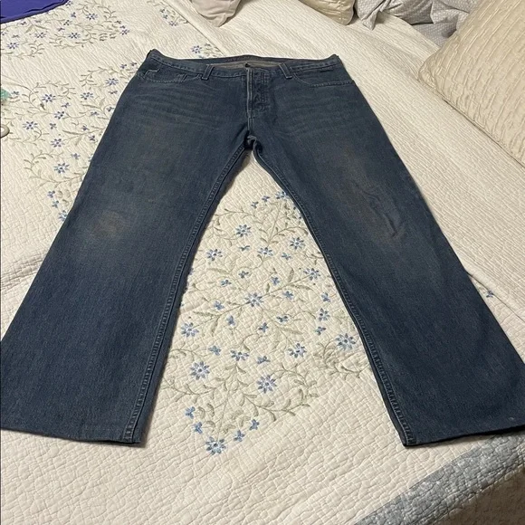 Old Navy Men's Dark Blue Denim Jeans boot cut - Picture 2 of 4